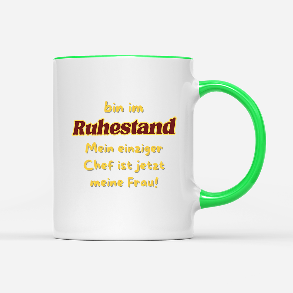 Tasse in im Ruhestand mein einziger Chef ist jetzt meine Frau! - Schwarzer - Kaffee