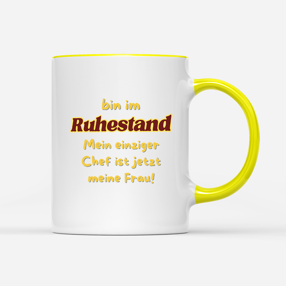 Tasse in im Ruhestand mein einziger Chef ist jetzt meine Frau! - Schwarzer - Kaffee