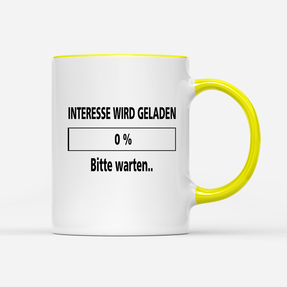 Tasse Interesse wird geladen bitte warten - Schwarzer - Kaffee
