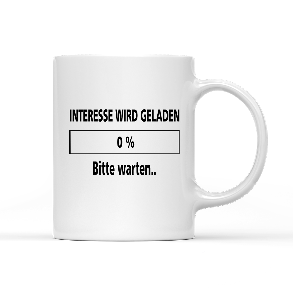 Tasse Interesse wird geladen bitte warten - Schwarzer - Kaffee