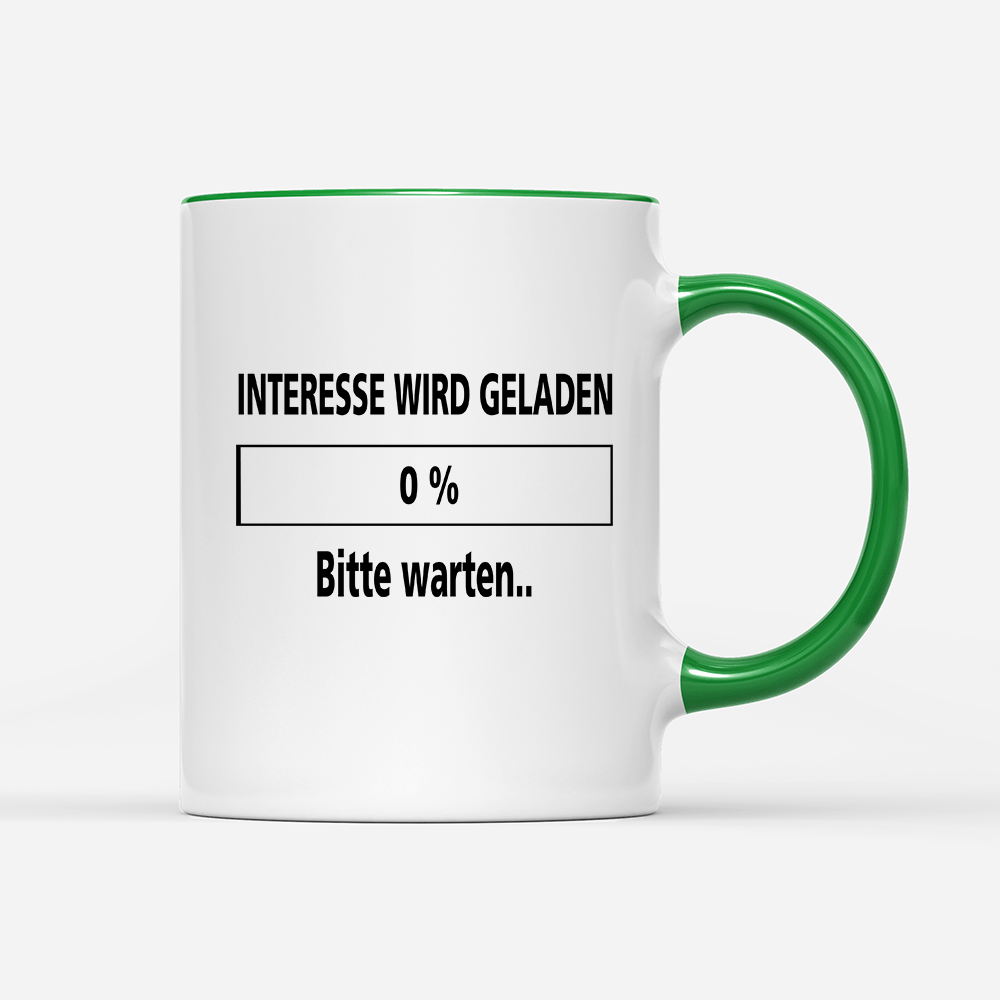Tasse Interesse wird geladen bitte warten - Schwarzer - Kaffee