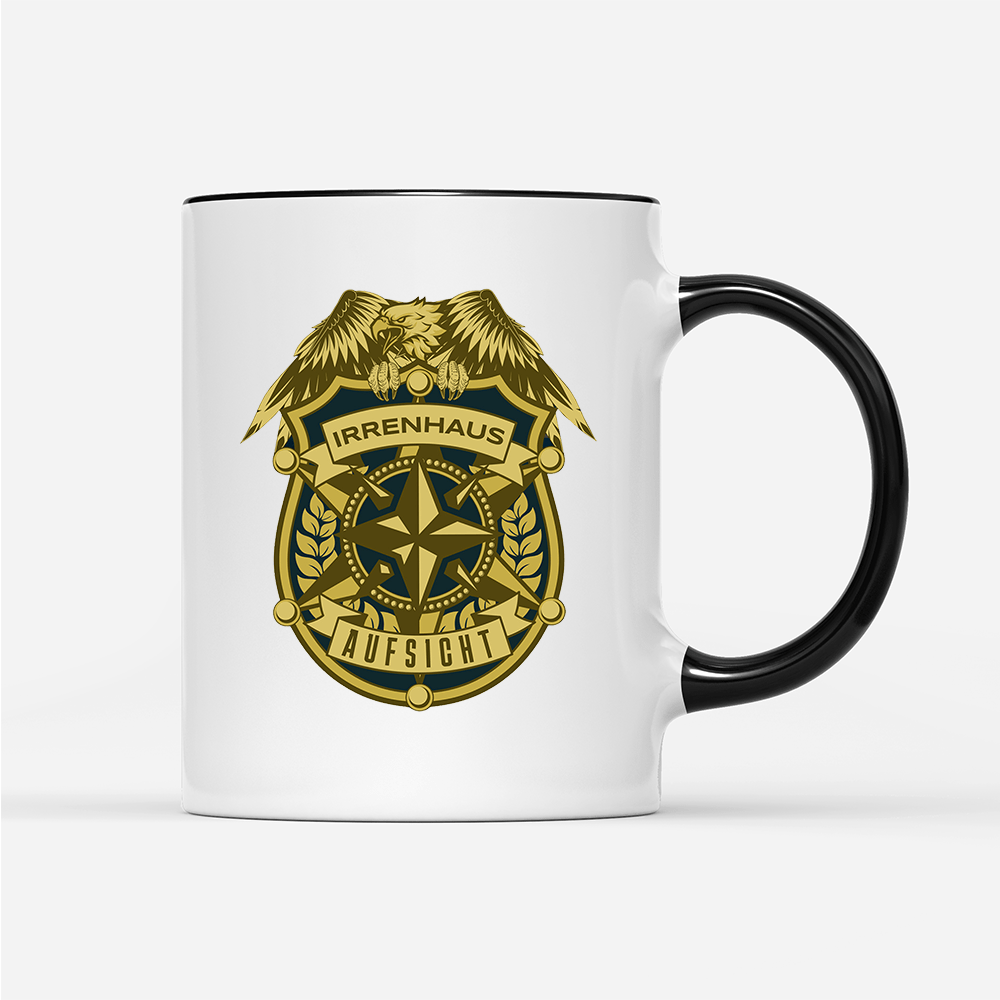 Tasse Irrenhaus Aufsicht - Schwarzer - Kaffee