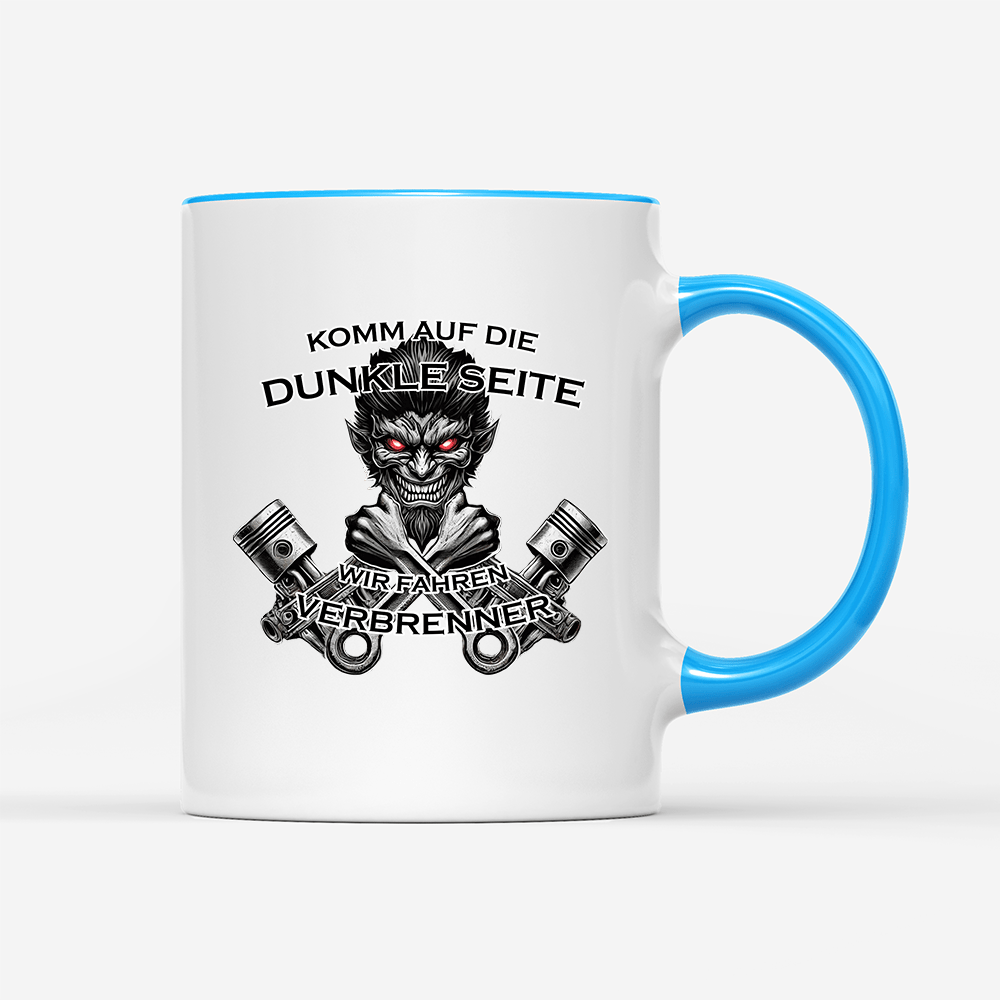 Tasse Komm auf die dunkle Seite. Wir fahren Verbrenner - Schwarzer - Kaffee