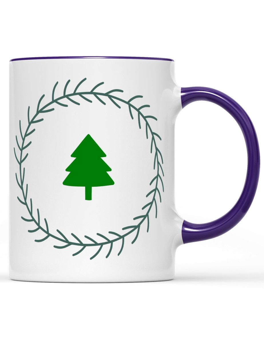 Tasse Kranz Weihnachten - Schwarzer - Kaffee