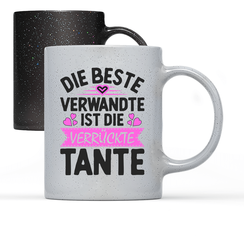 Tasse Magic Die beste Verwandte ist die Tante - Schwarzer - Kaffee
