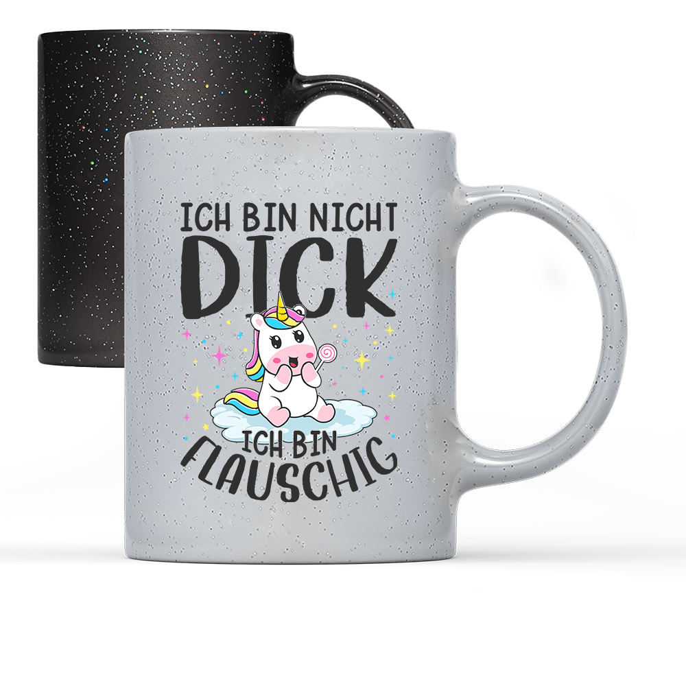 Tasse Magic Ich bin nicht dick, ich bin flauschig - Schwarzer - Kaffee