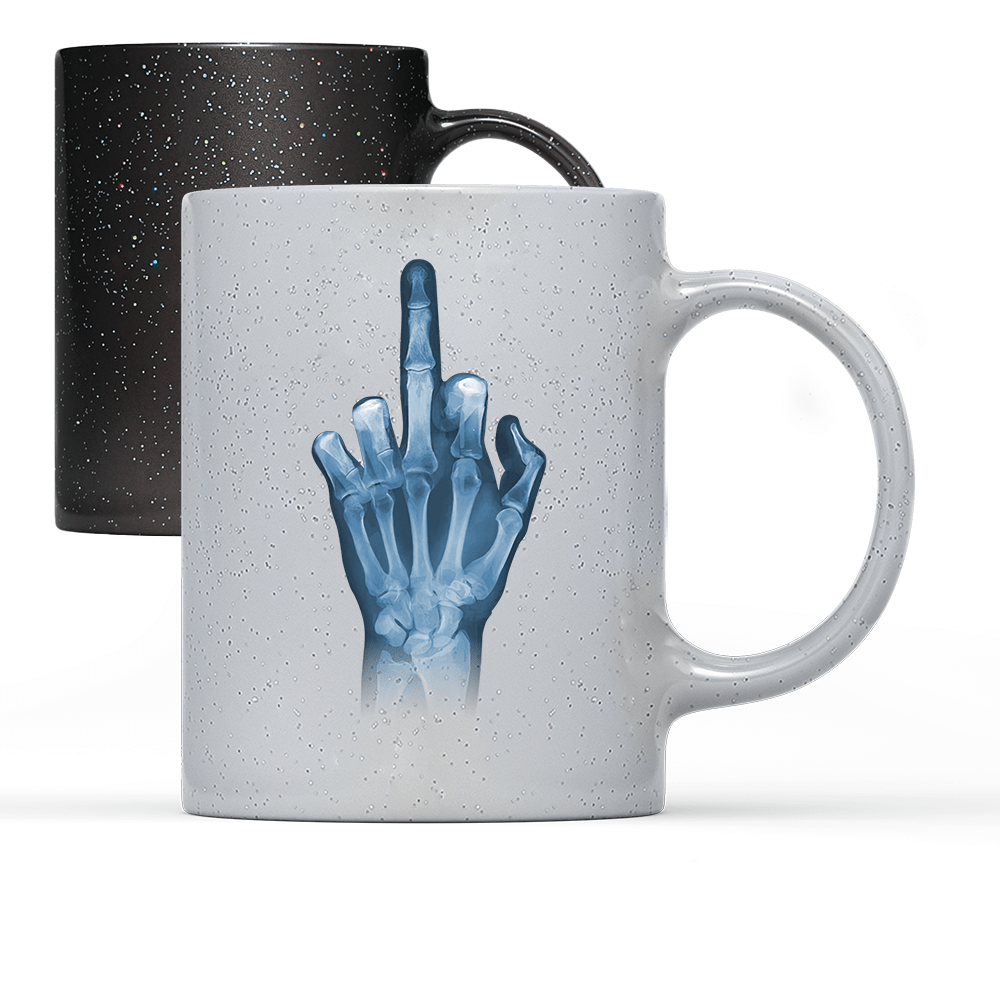Tasse Magic Röntgen Mittelfinger - Schwarzer - Kaffee