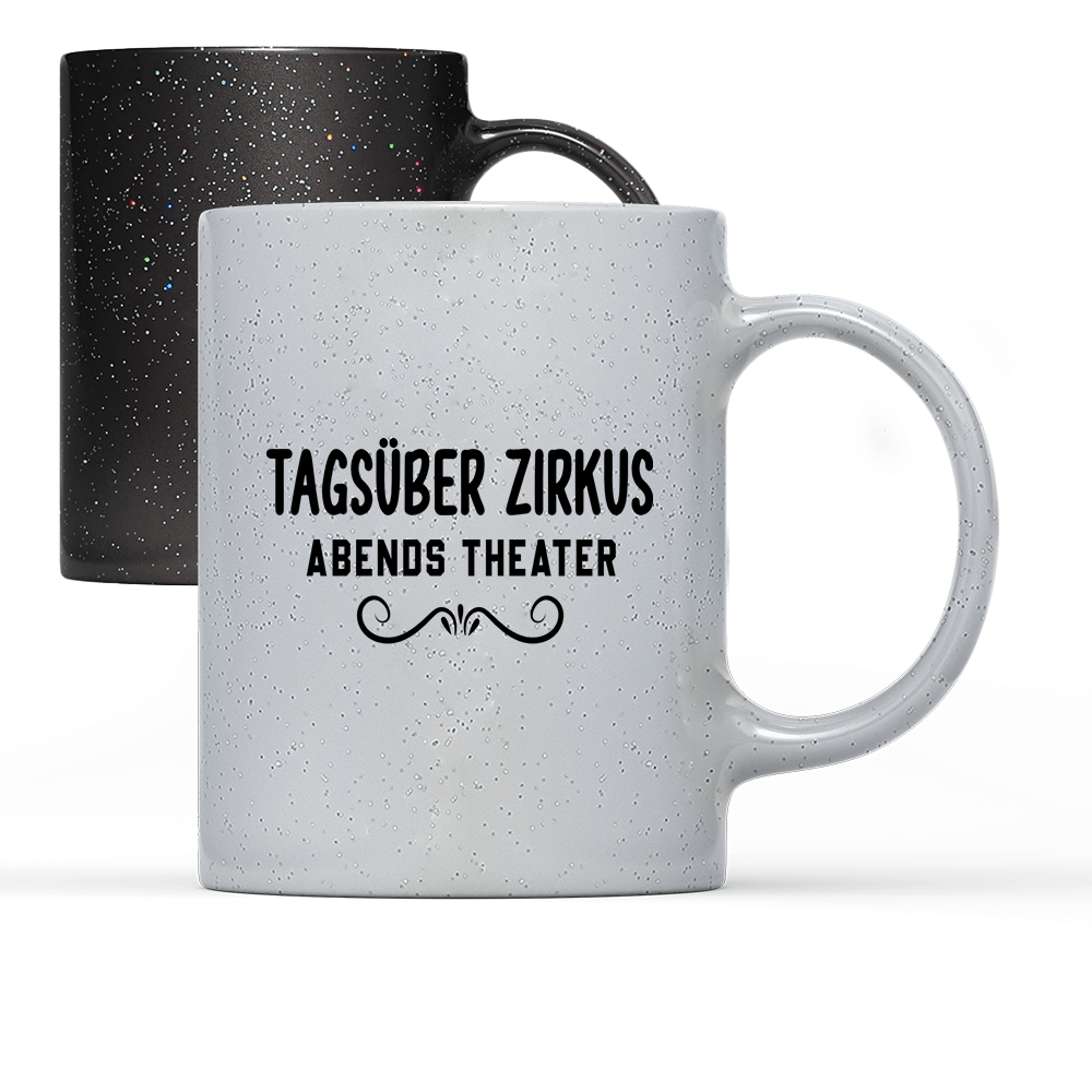 Tasse Magic Tagsüber Zirkus Abends Theater - Schwarzer - Kaffee