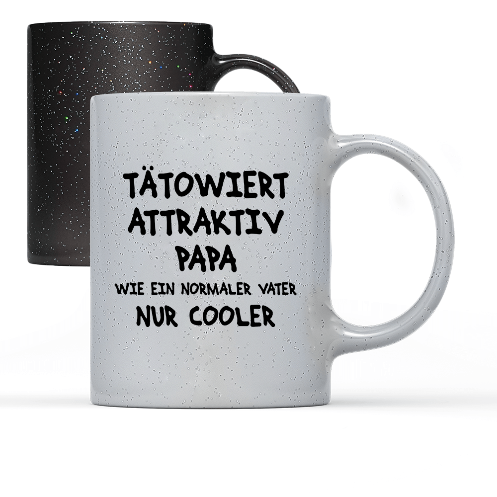 Tasse Magic Tätowiert attraktiv Papa - Schwarzer - Kaffee