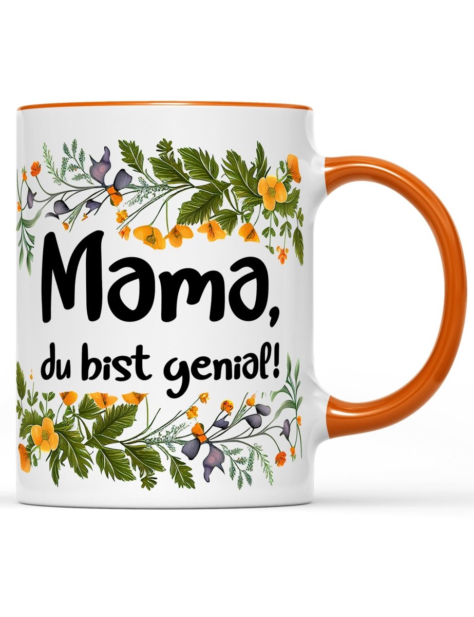 Tasse Mama, du bist genial! Muttertag Special - Schwarzer - Kaffee