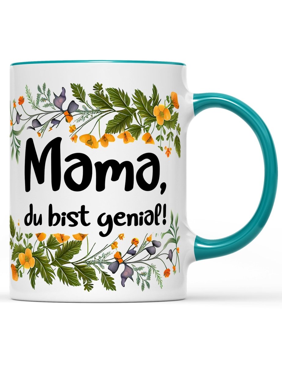 Tasse Mama, du bist genial! Muttertag Special - Schwarzer - Kaffee