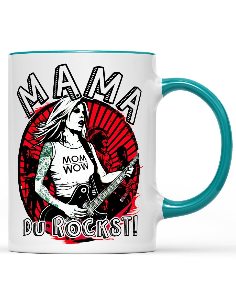 Tasse Mama du rockst! Muttertag Special - Schwarzer - Kaffee
