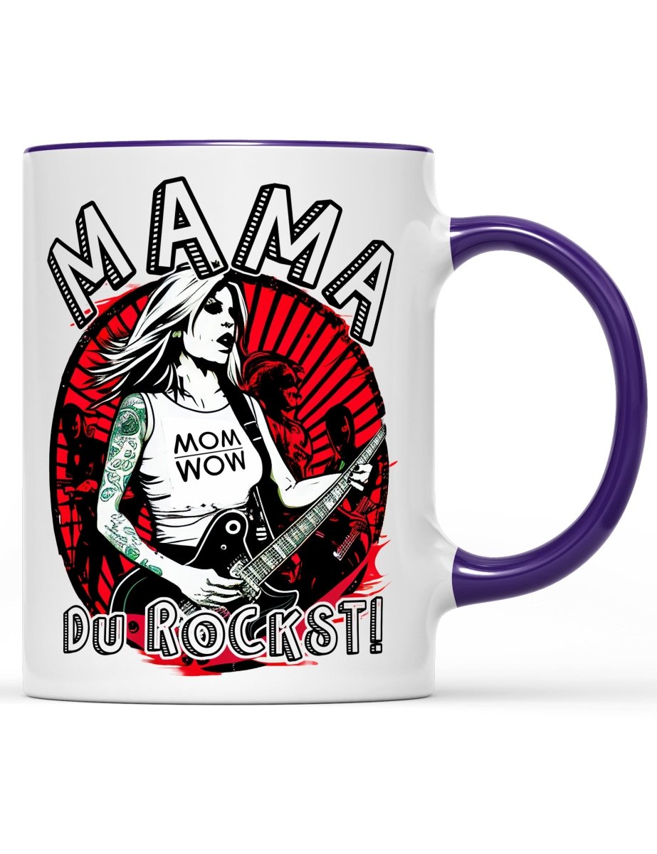 Tasse Mama du rockst! Muttertag Special - Schwarzer - Kaffee