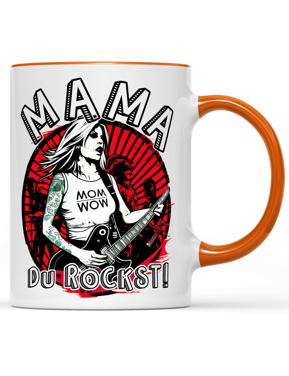 Tasse Mama du rockst! Muttertag Special - Schwarzer - Kaffee