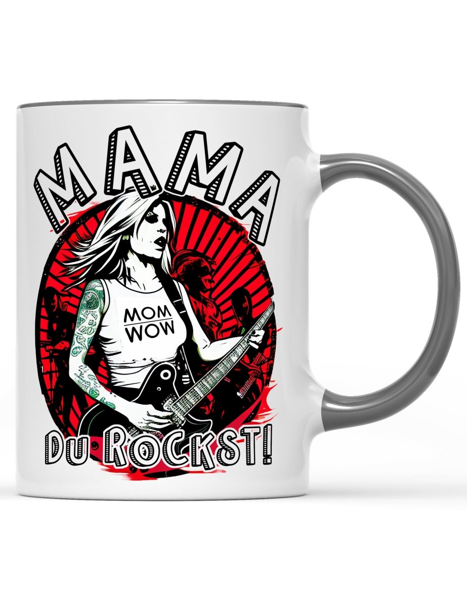 Tasse Mama du rockst! Muttertag Special - Schwarzer - Kaffee
