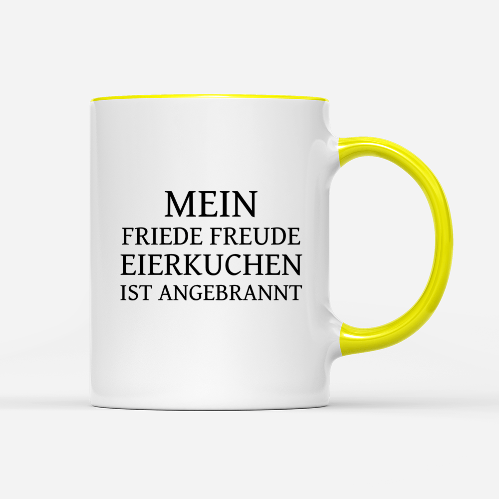 Tasse Mein Friede Freude Eierkuchen - Schwarzer - Kaffee