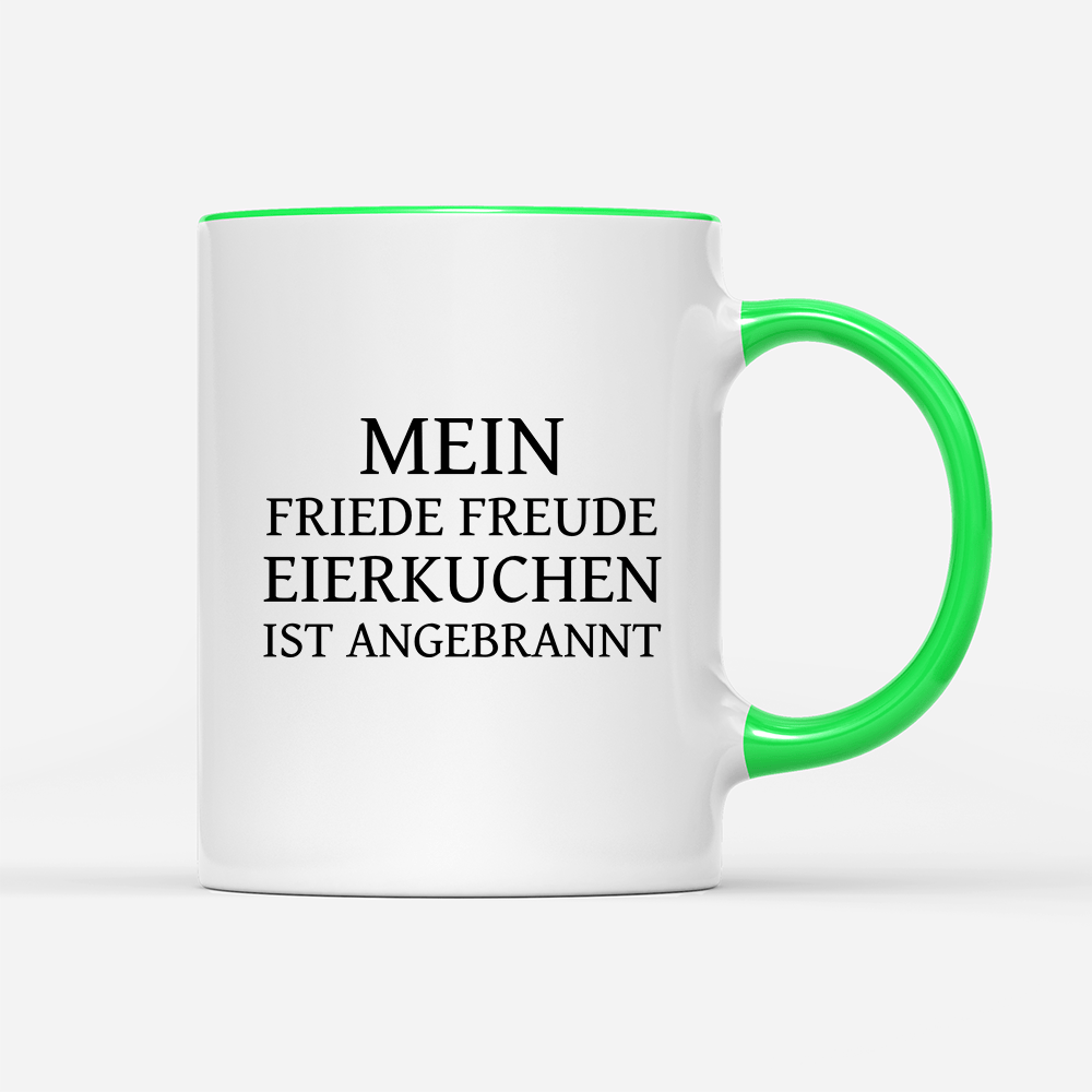 Tasse Mein Friede Freude Eierkuchen - Schwarzer - Kaffee