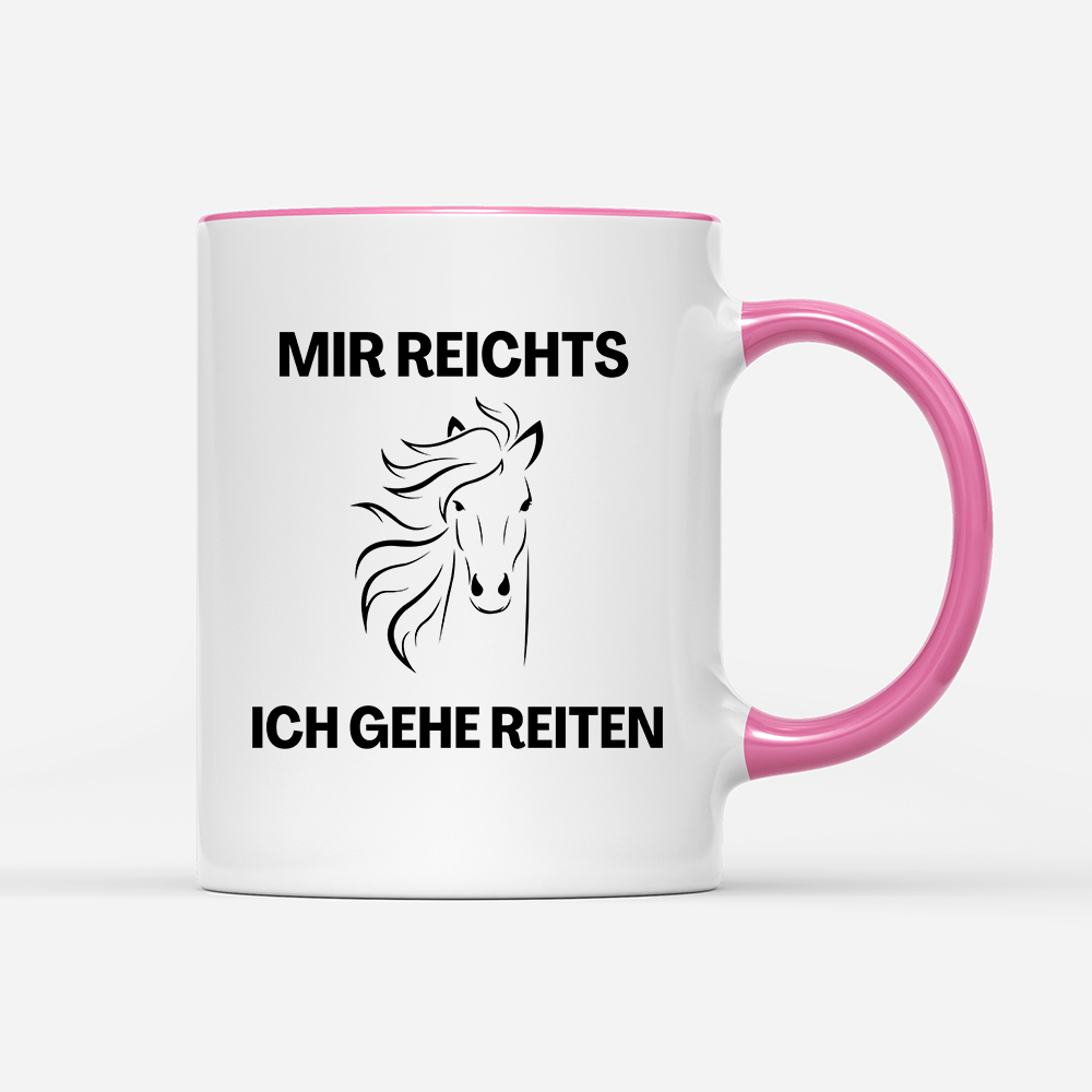 Tasse Mir reichts ich gehe Reiten - Schwarzer - Kaffee
