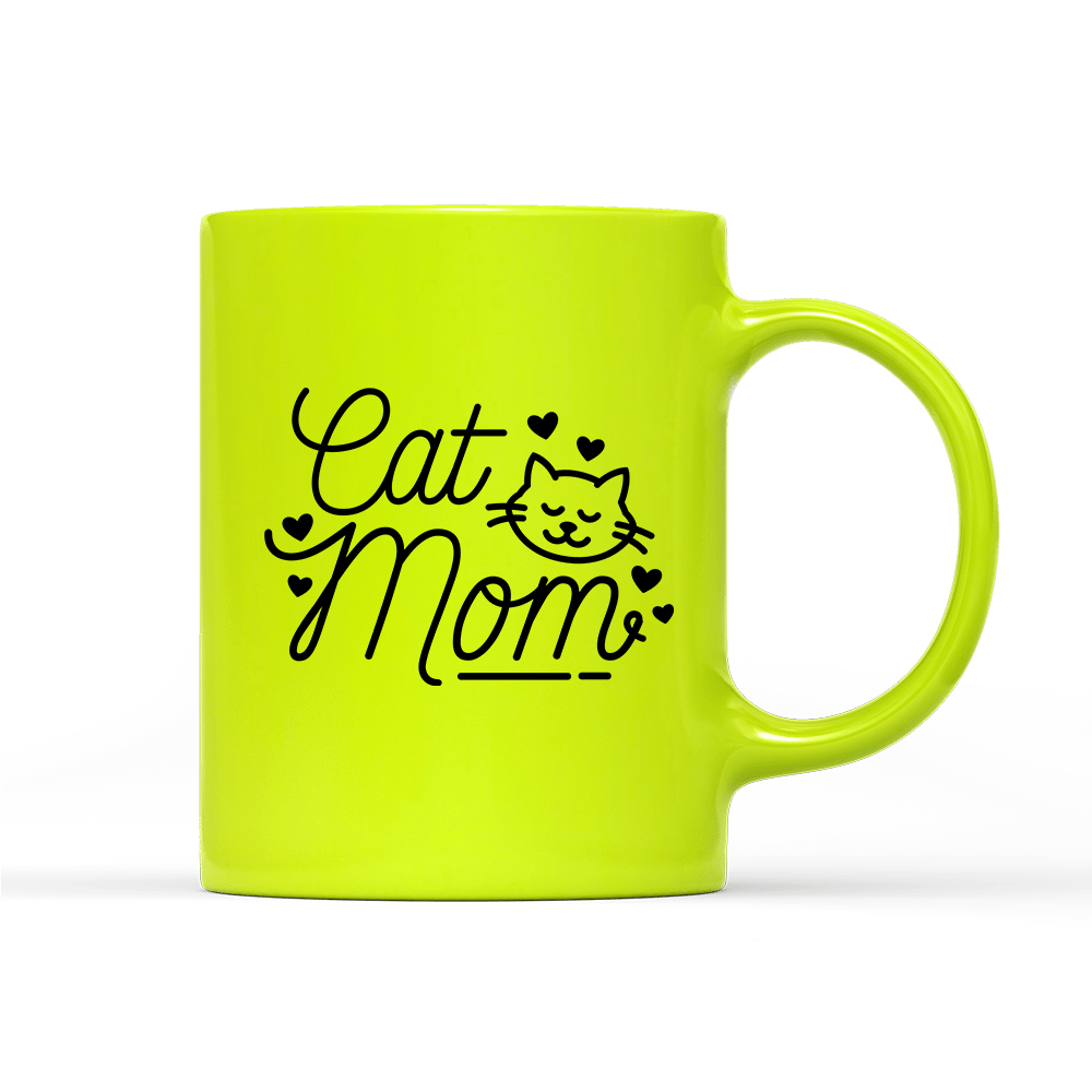 Tasse Neon Cat Mom - Schwarzer - Kaffee