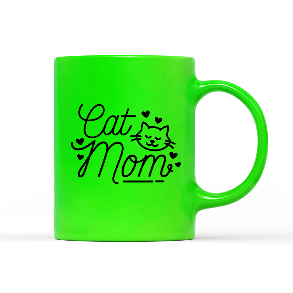 Tasse Neon Cat Mom - Schwarzer - Kaffee