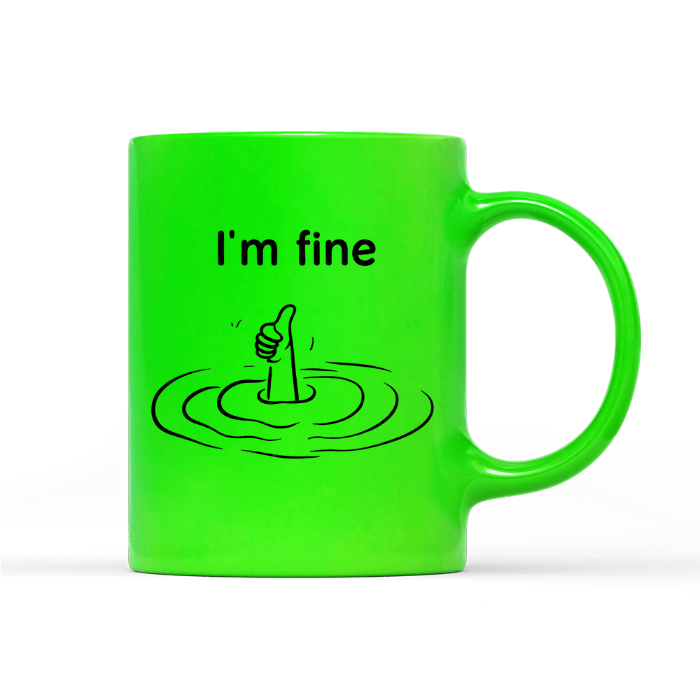 Tasse Neon Im fine - Schwarzer - Kaffee