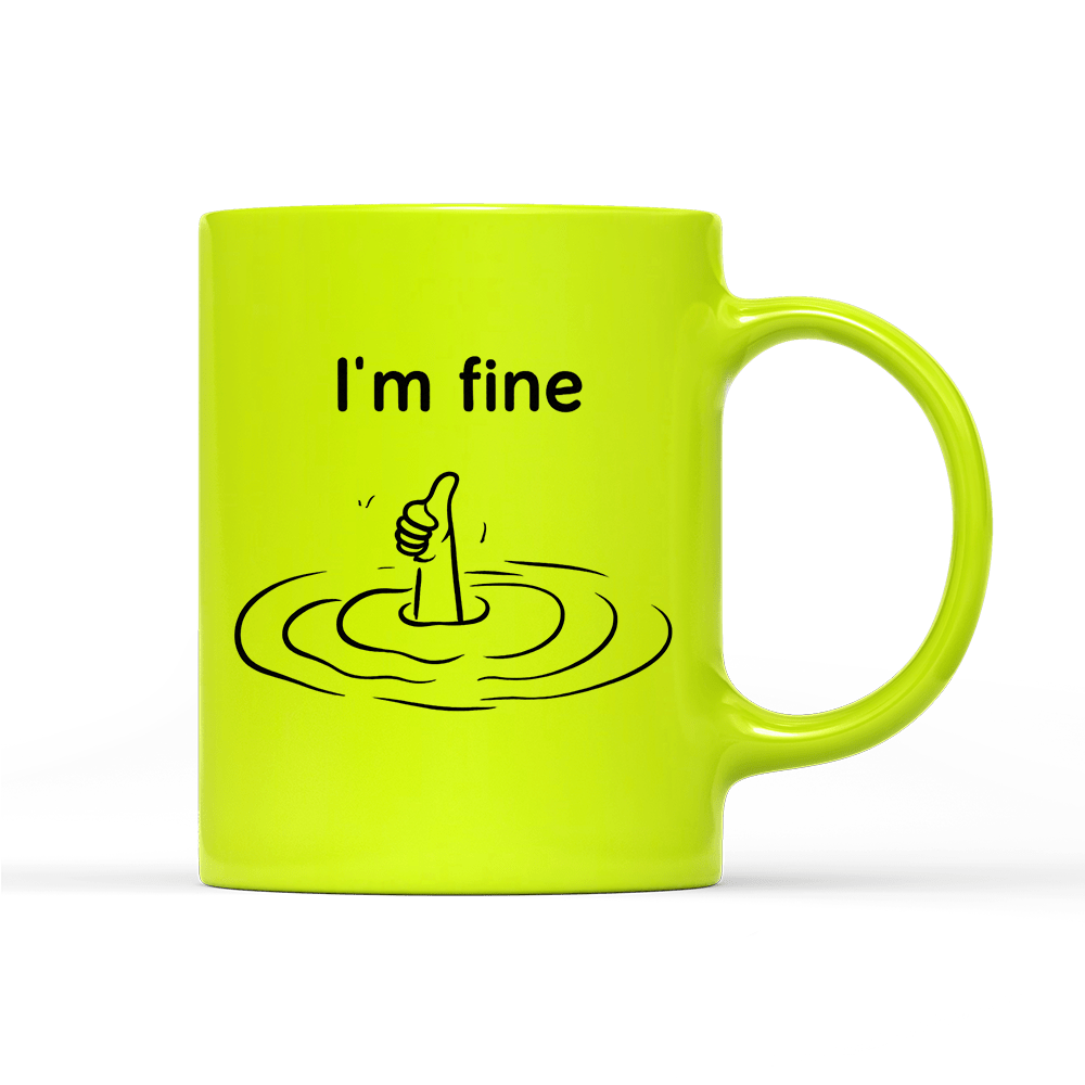 Tasse Neon Im fine - Schwarzer - Kaffee