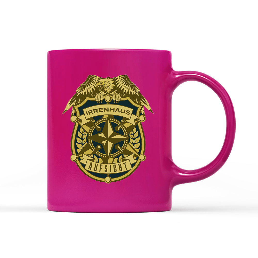 Tasse Neon Irrenhaus Aufsicht - Schwarzer - Kaffee