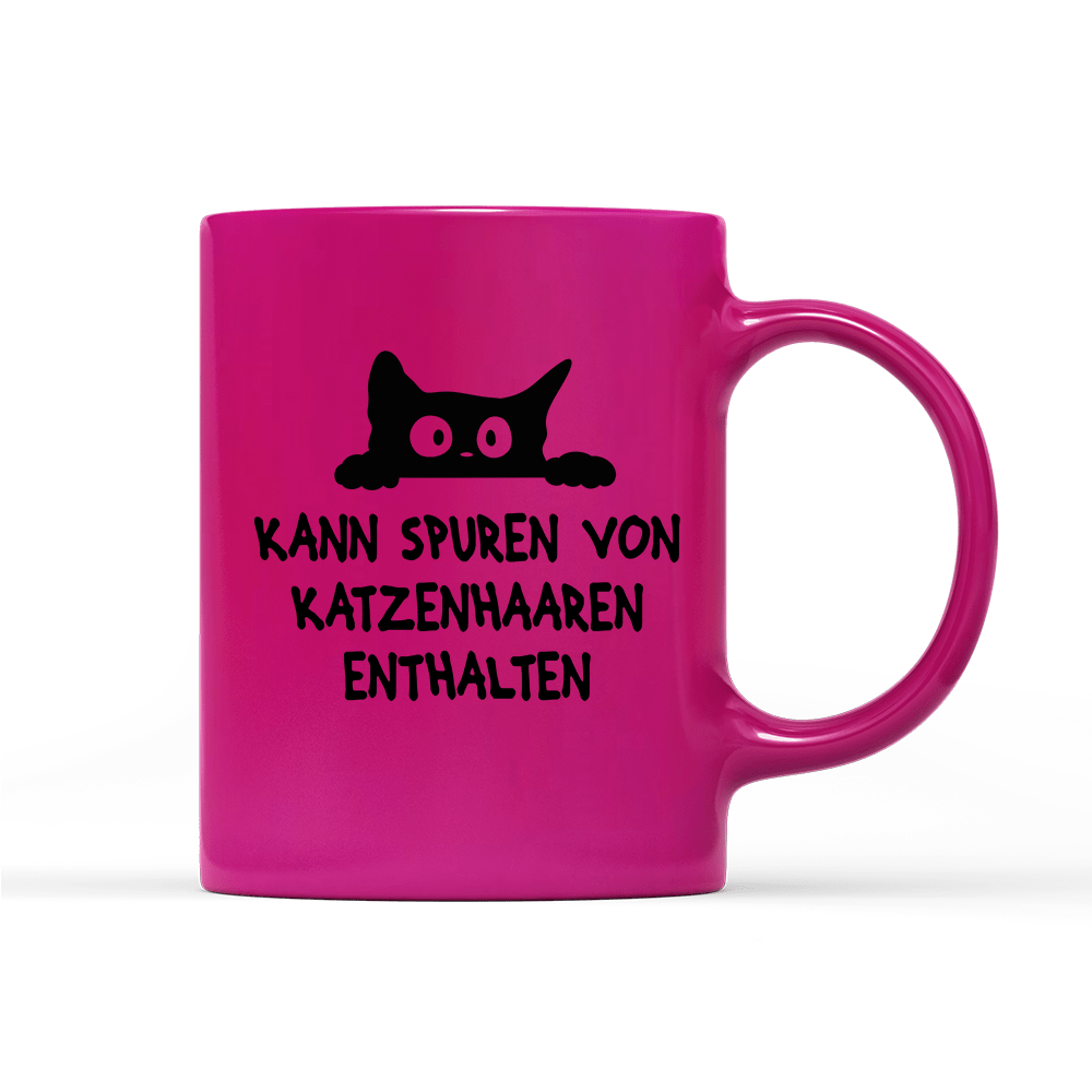 Tasse Neon Kann spuren von Katzenhaaren enthalten - Schwarzer - Kaffee