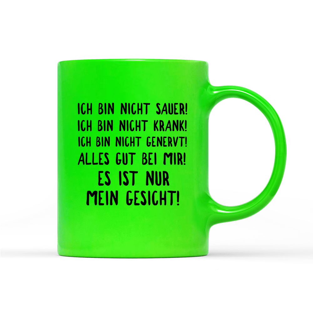 Tasse Neon Mein Gesicht - Schwarzer - Kaffee