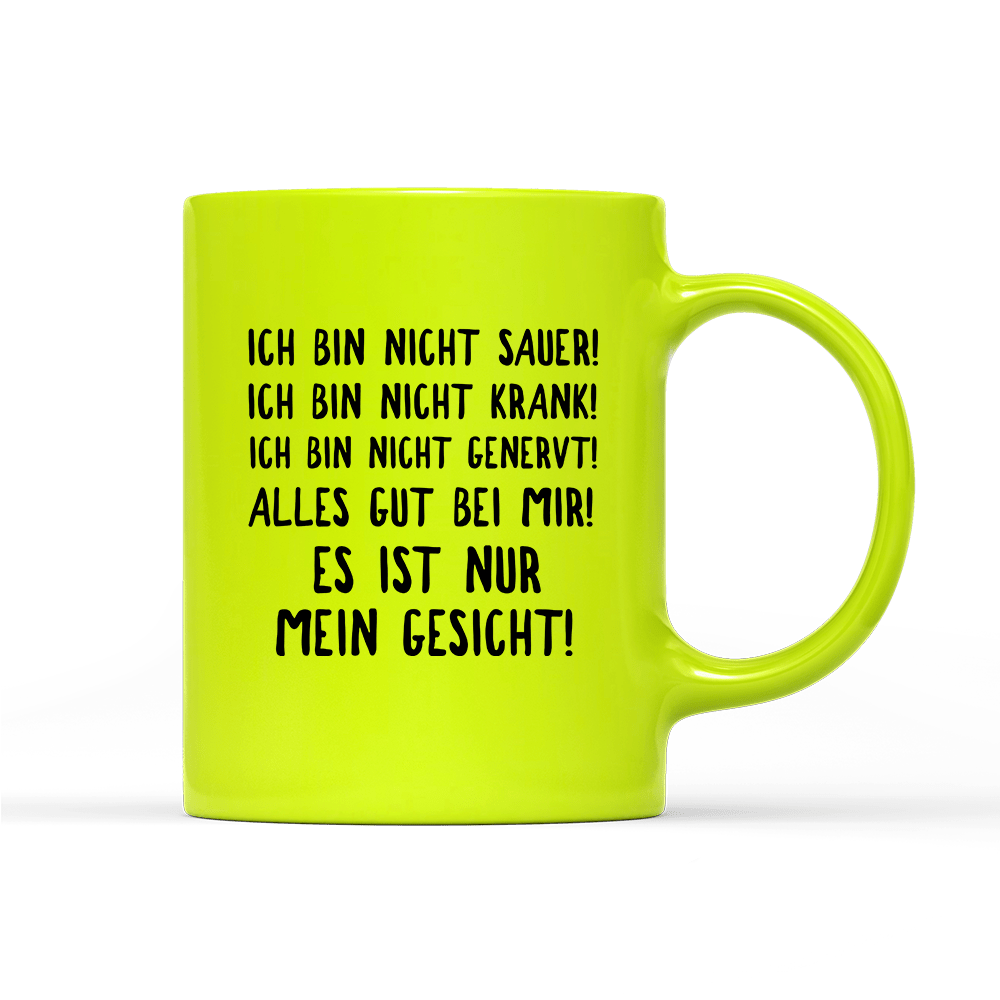 Tasse Neon Mein Gesicht - Schwarzer - Kaffee