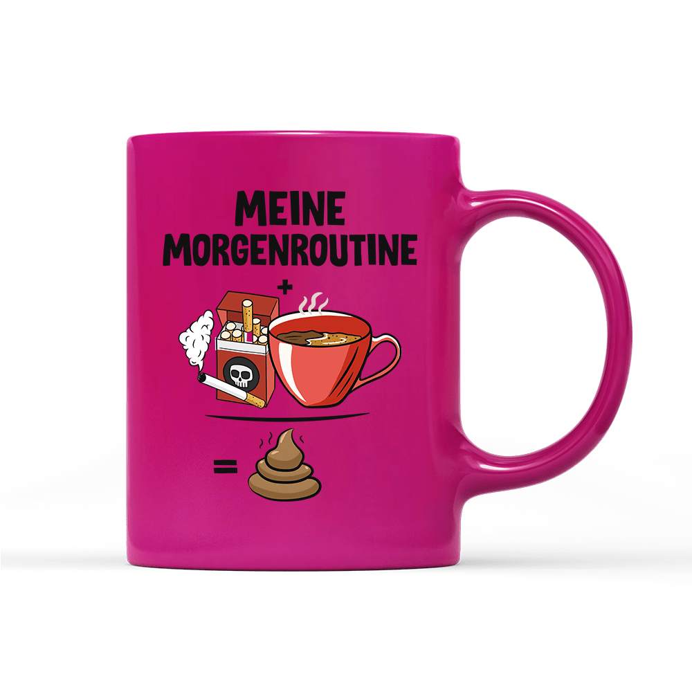 Tasse Neon Meine Morgenroutine - Schwarzer - Kaffee