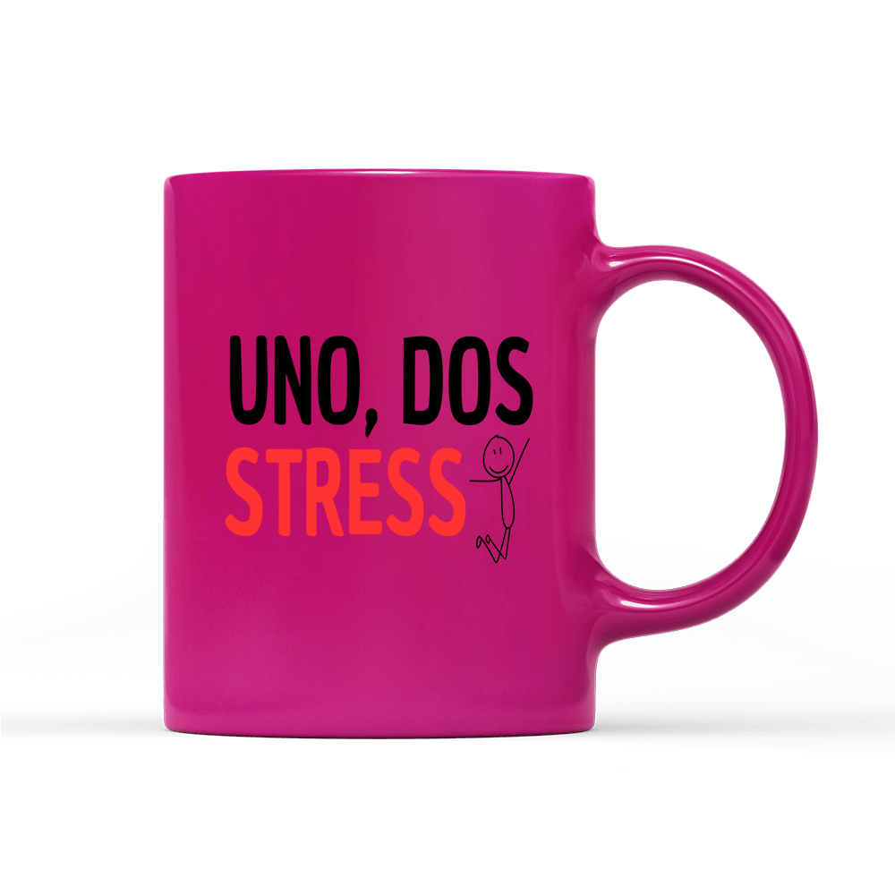 Tasse Neon UNO, DOS STRESS - Schwarzer - Kaffee