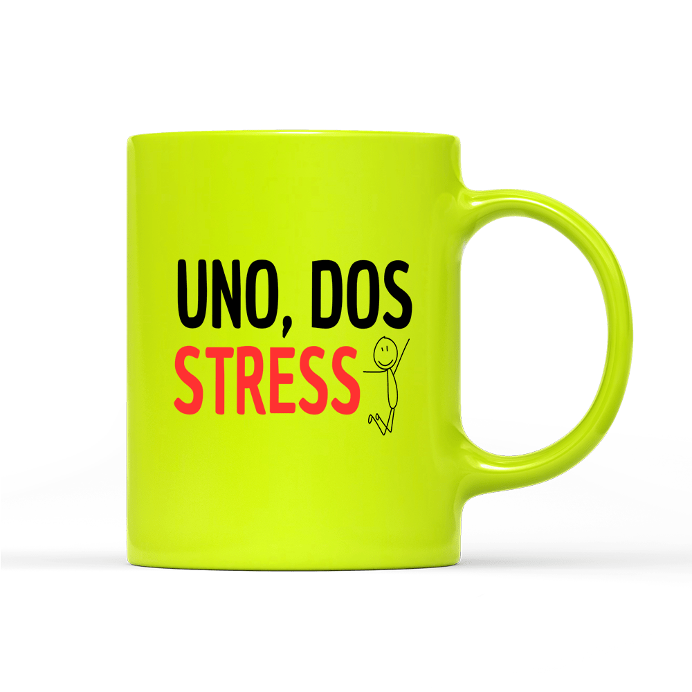 Tasse Neon UNO, DOS STRESS - Schwarzer - Kaffee
