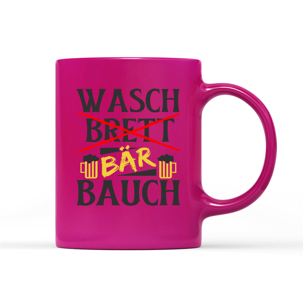 Tasse Neon Wasch Bär Bauch - Schwarzer - Kaffee