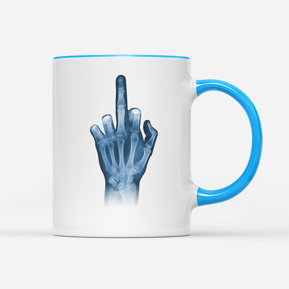 Tasse Röntgen Mittelfinger - Schwarzer - Kaffee