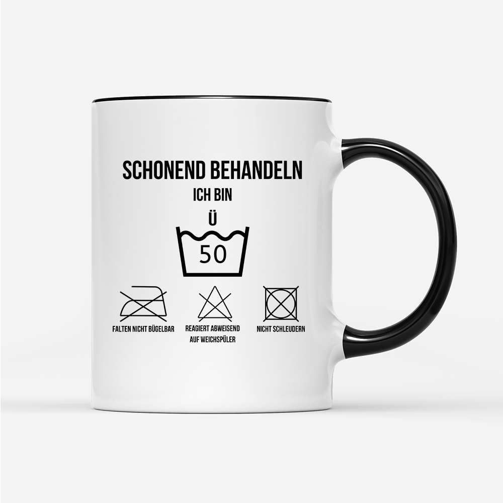 Tasse Schonend behandeln 50 - Schwarzer - Kaffee
