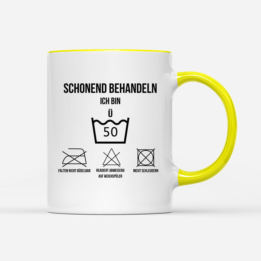 Tasse Schonend behandeln 50 - Schwarzer - Kaffee