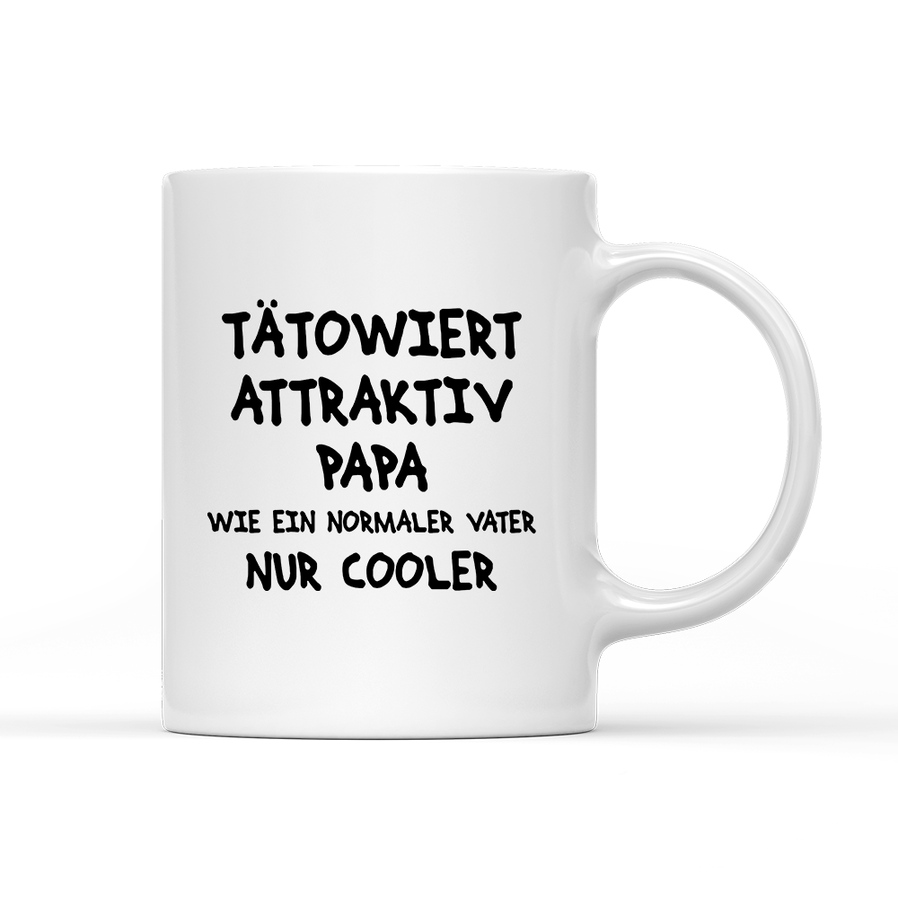 Tasse Tätowiert attraktiv Papa - Schwarzer - Kaffee
