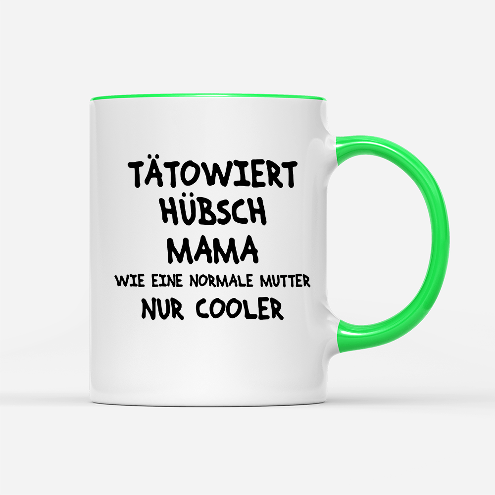 Tasse Tätowiert Hübsch Mama - Schwarzer - Kaffee