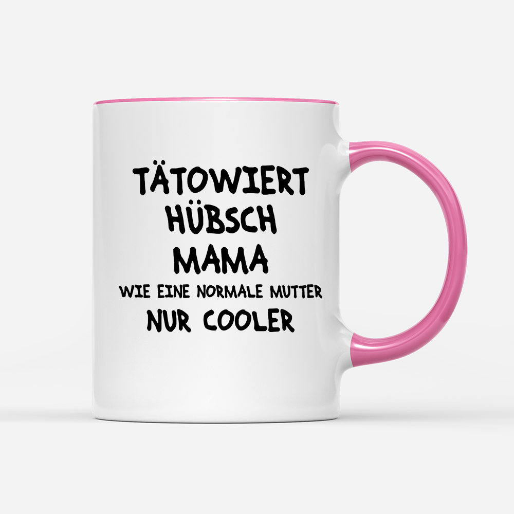 Tasse Tätowiert Hübsch Mama - Schwarzer - Kaffee