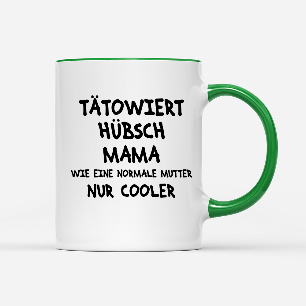 Tasse Tätowiert Hübsch Mama - Schwarzer - Kaffee