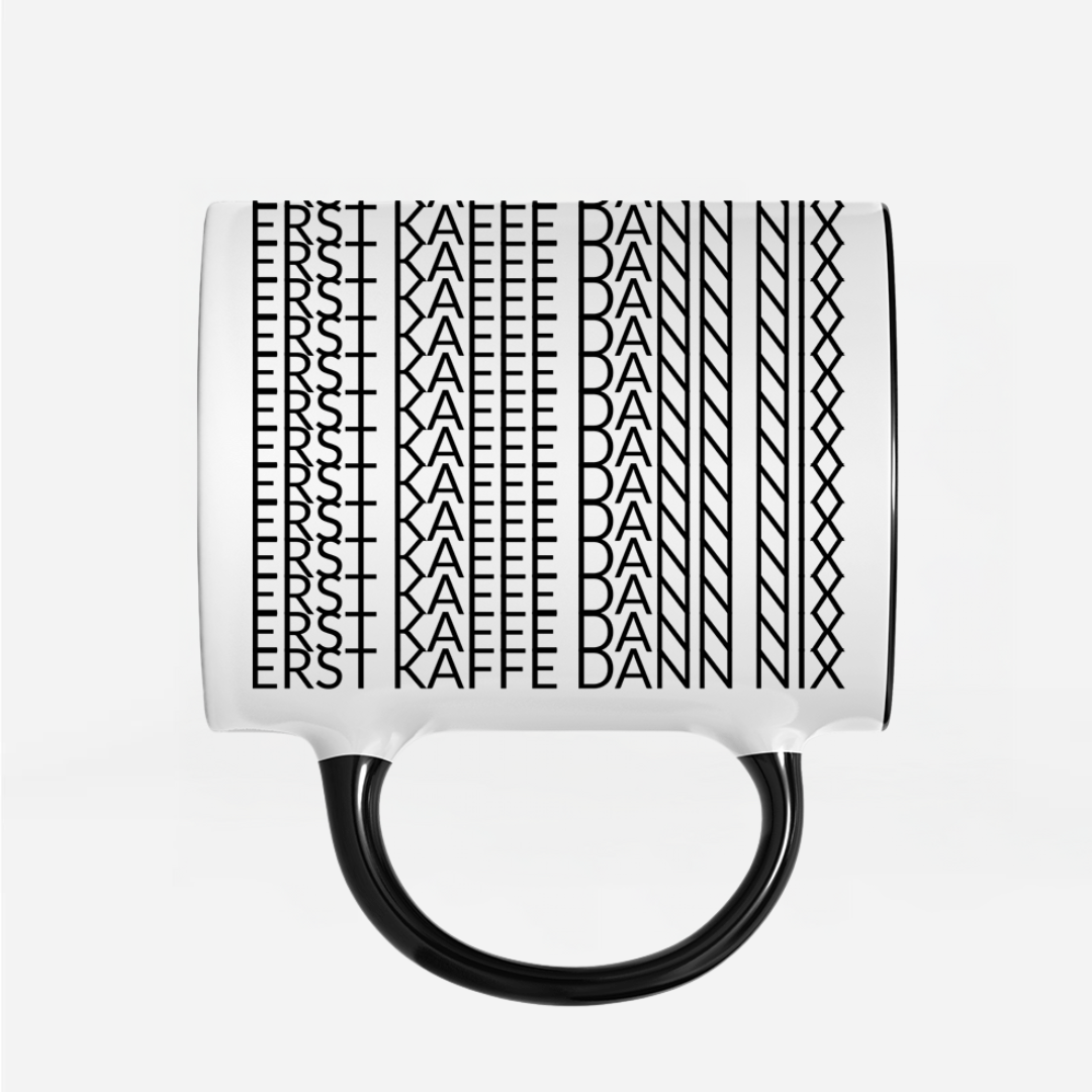 Tasse Undercover Erst Kaffee dann nix - Schwarzer - Kaffee