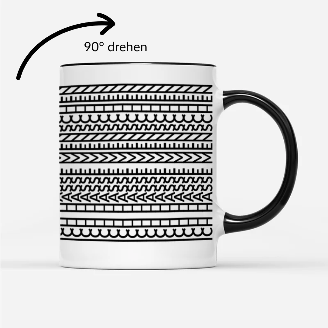 Tasse Undercover Ich hasse Menschen - Schwarzer - Kaffee