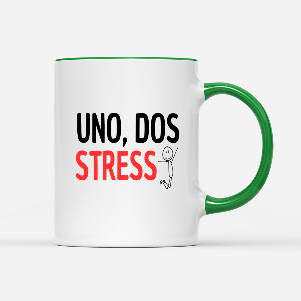 Tasse UNO, DOS STRESS - Schwarzer - Kaffee