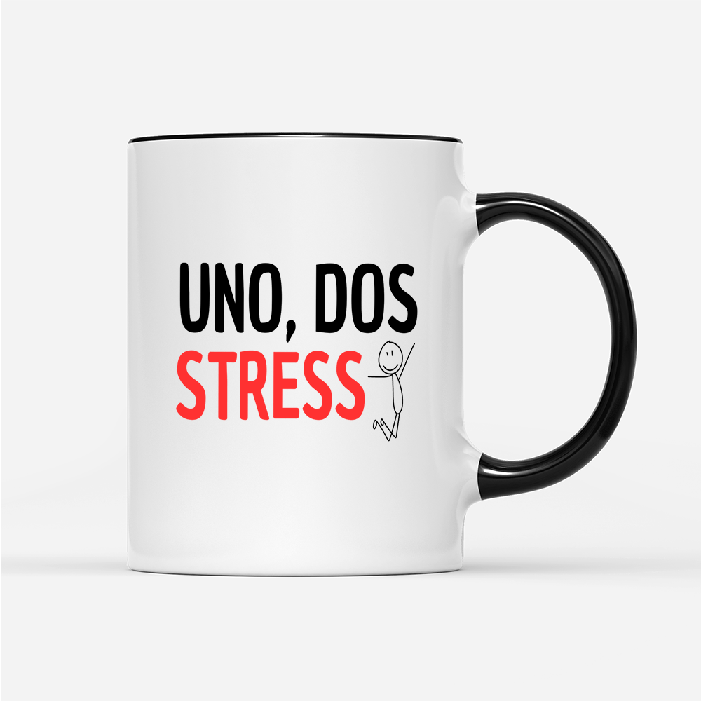 Tasse UNO, DOS STRESS - Schwarzer - Kaffee