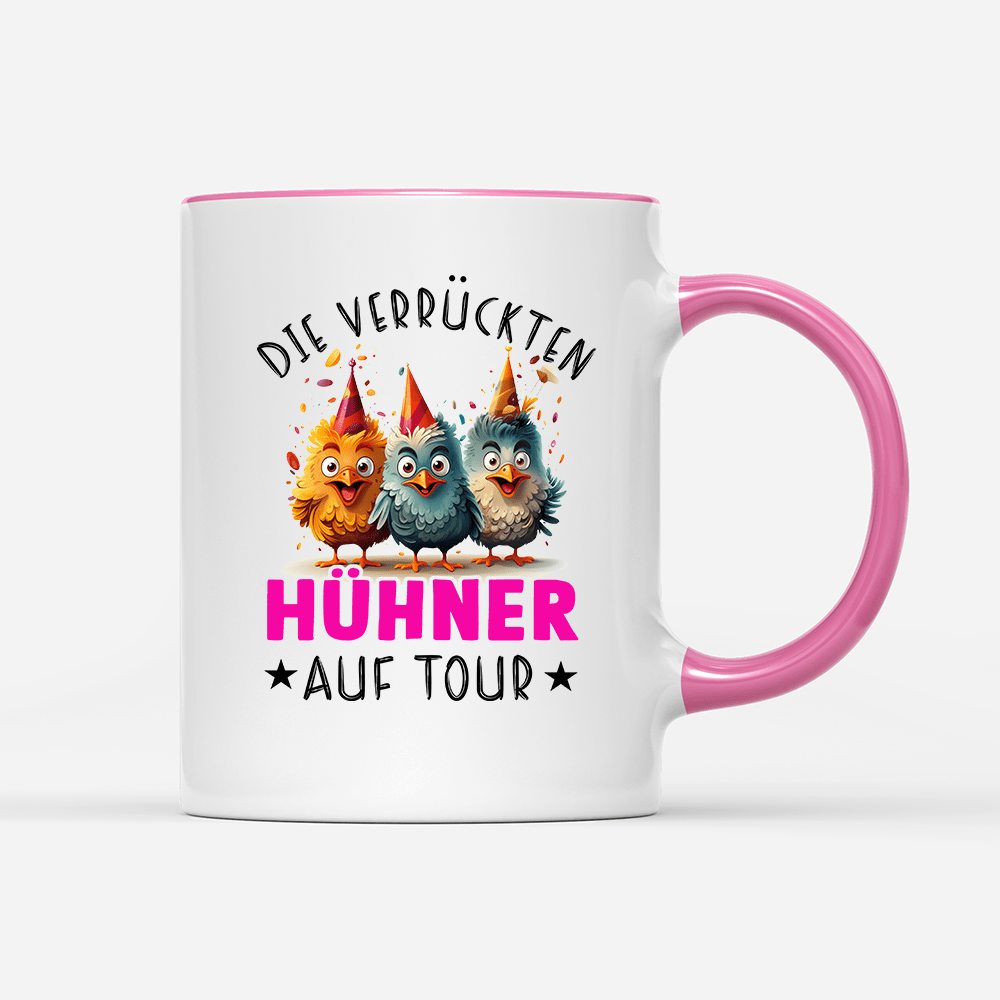 Tasse Verrückte Hühner - Schwarzer - Kaffee