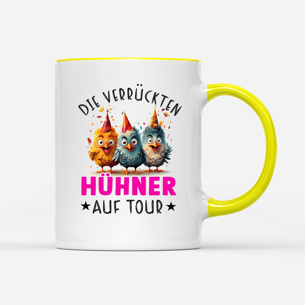 Tasse Verrückte Hühner - Schwarzer - Kaffee