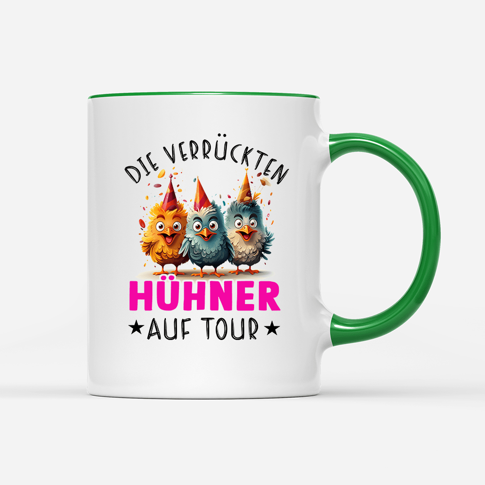 Tasse Verrückte Hühner - Schwarzer - Kaffee