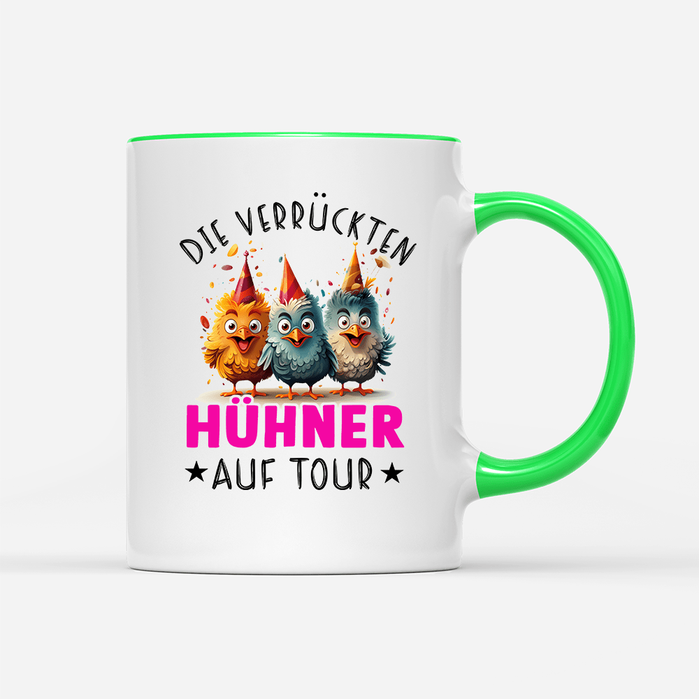 Tasse Verrückte Hühner - Schwarzer - Kaffee