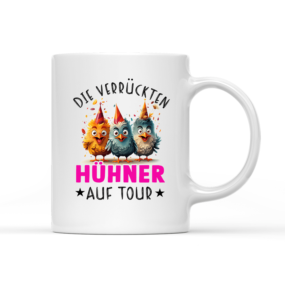 Tasse Verrückte Hühner - Schwarzer - Kaffee